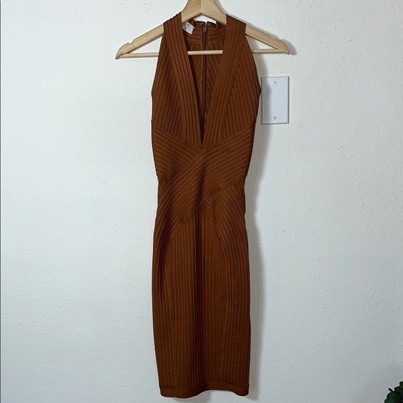 House of CB London Vivienne Toffee Bandage Dress Sz. XS - Picture 5 of 11